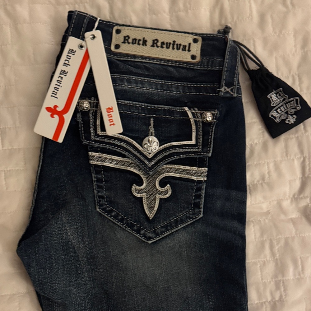 Rock Revival Dark Blue Boot Cut Jeans